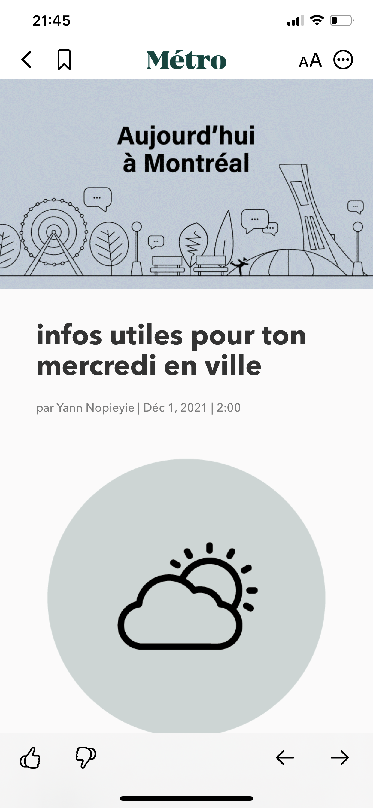 Infolettre journal METRO